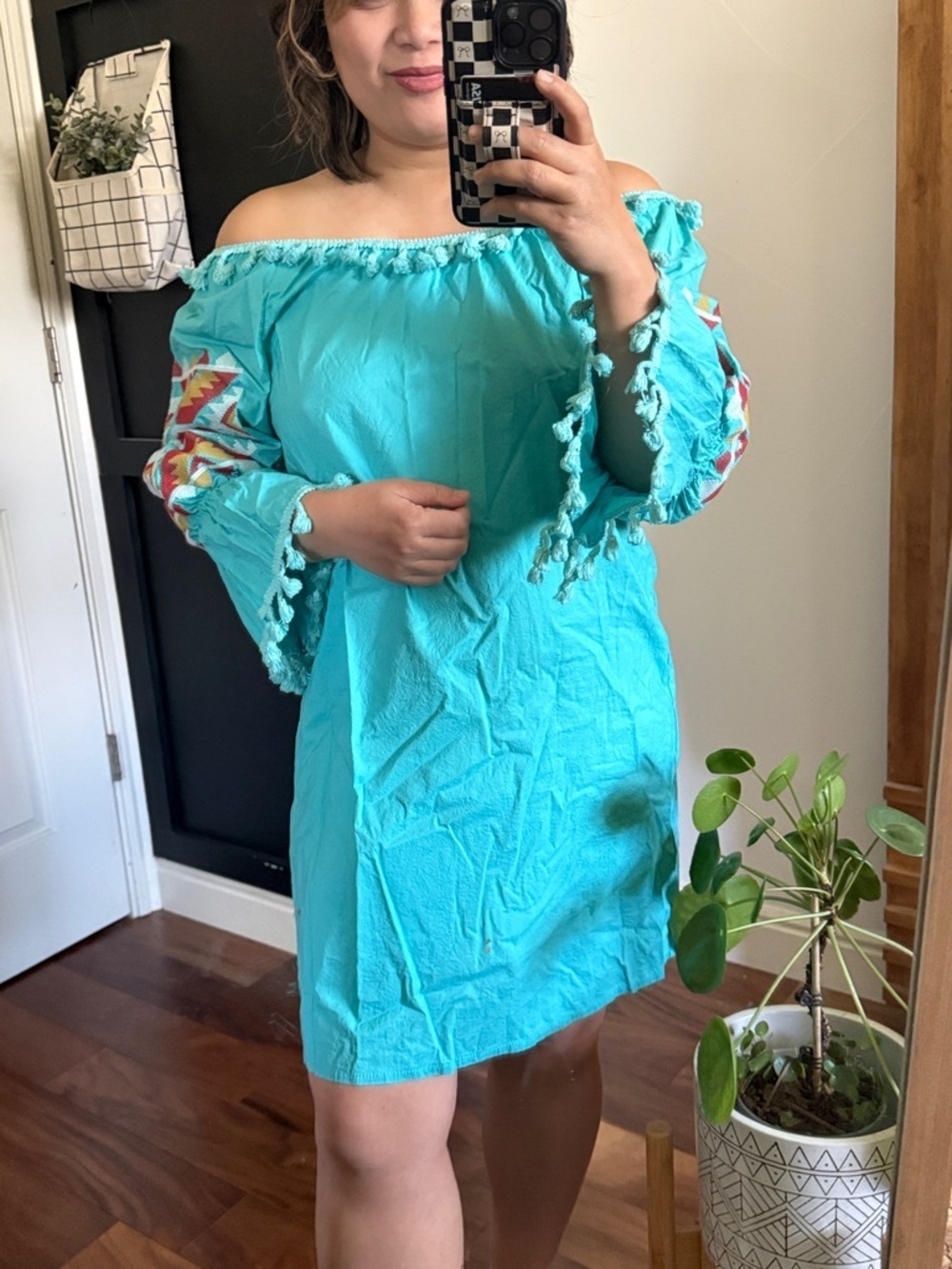 Velzera off shoulder Pom Pom Tunic Dress . Size S - Picture 4 of 10